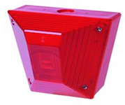 Weatherproof strobe light for burglar and fire alarms